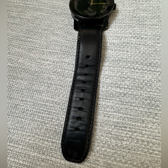 Movado Bold - Authentic- Black Genuine Leather Strap - Picture 5 of 9